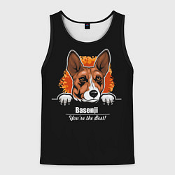 Майка-безрукавка мужская Басенджи Basenji, цвет: 3D-черный