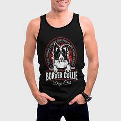 Майка-безрукавка мужская Бордер-Колли Border Collie, цвет: 3D-черный — фото 2