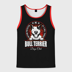Майка-безрукавка мужская Бультерьер Bull Terrier, цвет: 3D-красный