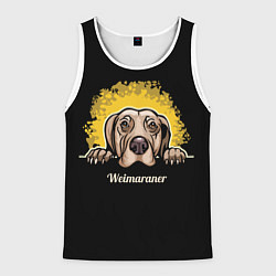 Майка-безрукавка мужская Веймаранер Weimaraner, цвет: 3D-белый