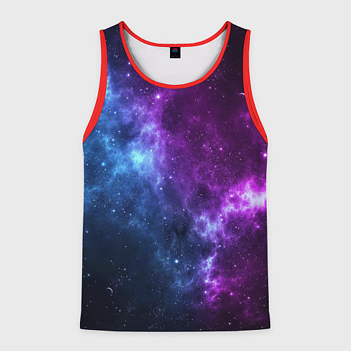 Мужская майка без рукавов NEON GALAXY НЕОНОВЫЙ КОСМОС / 3D-Красный – фото 1