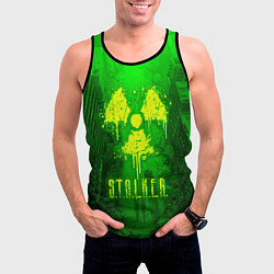 Майка-безрукавка мужская STALKER LOGO RADIATOIN NEON TOXIC, цвет: 3D-черный — фото 2