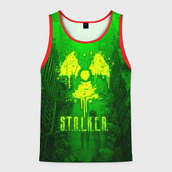 Майка-безрукавка мужская STALKER LOGO RADIATOIN NEON TOXIC, цвет: 3D-красный