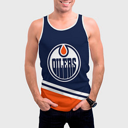 Майка-безрукавка мужская Edmonton Oilers Эдмонтон Ойлерз, цвет: 3D-белый — фото 2