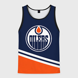 Майка-безрукавка мужская Edmonton Oilers Эдмонтон Ойлерз, цвет: 3D-черный