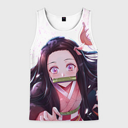 Майка-безрукавка мужская Незуко Камадо Nezuko, цвет: 3D-белый