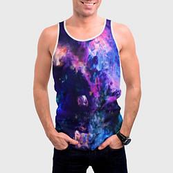 Майка-безрукавка мужская НЕОНОВЫЕ КОСМОС NEON SPACE, цвет: 3D-белый — фото 2