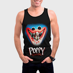 Майка-безрукавка мужская Poppy Playtime: Huggy Wuggy, цвет: 3D-черный — фото 2