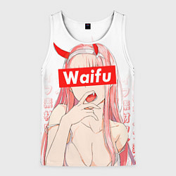 Майка-безрукавка мужская Waifu -02 Darling in the Franxx, цвет: 3D-белый