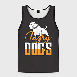Майка-безрукавка мужская Злые Собаки, цвет: 3D-черный