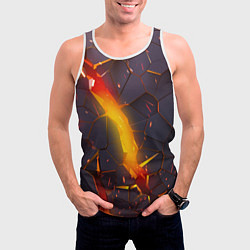Майка-безрукавка мужская ТРЕХМЕРНЫЕ ИСКРЫ 3D ПЛИТЫ 3D ИСКРЫ, цвет: 3D-белый — фото 2