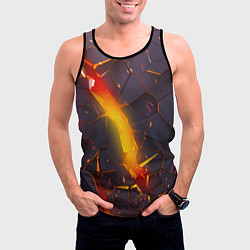 Майка-безрукавка мужская ТРЕХМЕРНЫЕ ИСКРЫ 3D ПЛИТЫ 3D ИСКРЫ, цвет: 3D-черный — фото 2