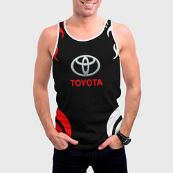 Майка-безрукавка мужская Автомобиль Toyota, цвет: 3D-белый — фото 2
