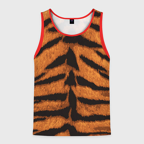 Мужская майка без рукавов ТИГРИНАЯ ШКУРА / 3D-Красный – фото 1