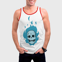 Майка-безрукавка мужская Череп Cute Angel парный, цвет: 3D-красный — фото 2