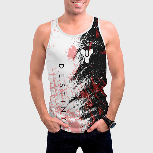 Мужская майка без рукавов Destiny Кровавые пятна / 3D-Белый – фото 3