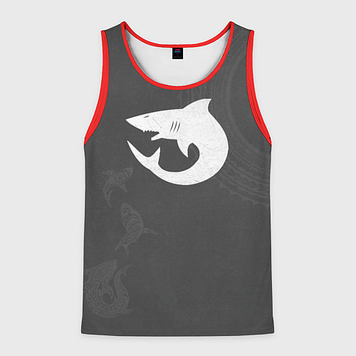 Мужская майка без рукавов Кархародоны цвет ордена / 3D-Красный – фото 1