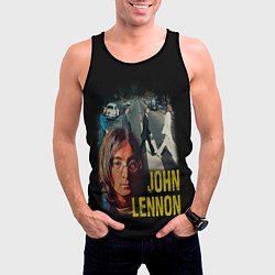 Майка-безрукавка мужская The Beatles John Lennon, цвет: 3D-черный — фото 2
