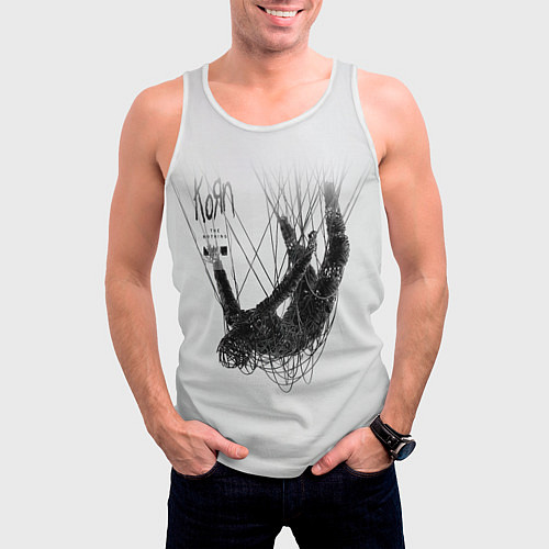 Мужская майка без рукавов The Nothing - Korn / 3D-Белый – фото 3
