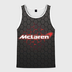 Майка-безрукавка мужская McLaren carbon theme, цвет: 3D-белый