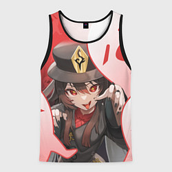 Майка-безрукавка мужская ХУ ТАО С ПРИЗРАКАМИ, цвет: 3D-черный