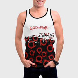 Майка-безрукавка мужская God of War Logo Pattern, цвет: 3D-черный — фото 2