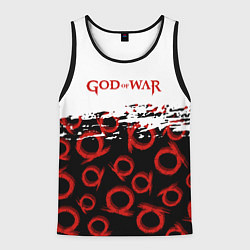 Майка-безрукавка мужская God of War Logo Pattern, цвет: 3D-черный