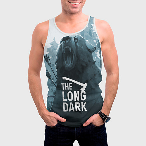 Мужская майка без рукавов The Long Dark медведь / 3D-Белый – фото 3
