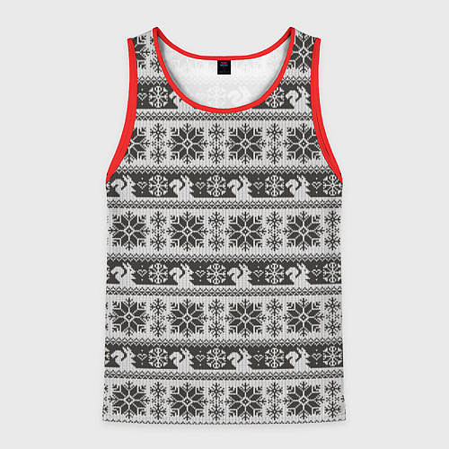 Мужская майка без рукавов Squirrel Pattern / 3D-Красный – фото 1