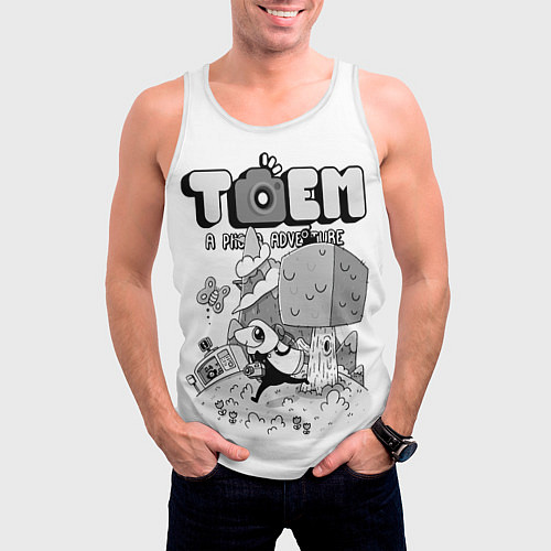 Мужская майка без рукавов TOEM A PHOTO ADVENTURE / 3D-Белый – фото 3