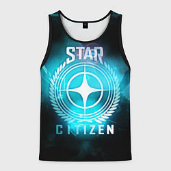 Майка-безрукавка мужская Star Citizen spaceship, цвет: 3D-черный