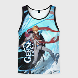 Майка-безрукавка мужская ТАРТАЛЬЯ, GENSHIN IMPACT ГЕНШИН ИМПАКТ, цвет: 3D-черный