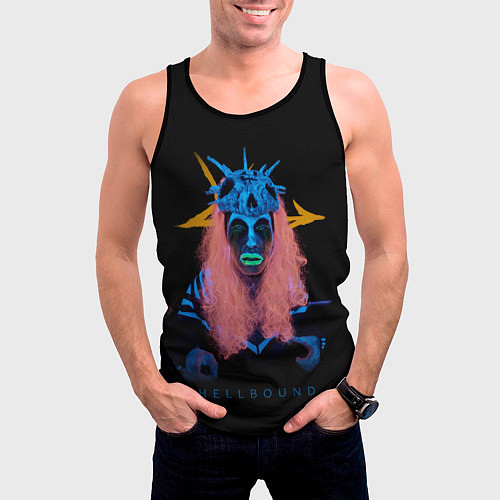 Мужская майка без рукавов Hellbound остриё / 3D-Черный – фото 3