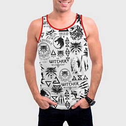 Майка-безрукавка мужская THE WITCHER LOGOBOMBING ЧЁРНО БЕЛЫЙ ВЕДЬМАК ПАТТЕР, цвет: 3D-красный — фото 2