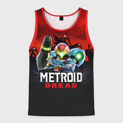 Майка-безрукавка мужская Space Fight Metroid Dread, цвет: 3D-красный