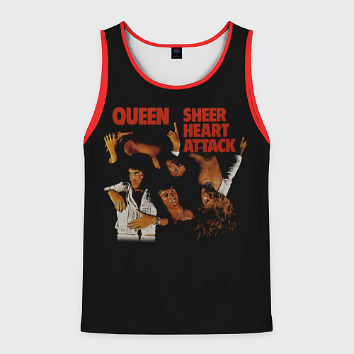 Мужская майка без рукавов Sheer Heart Attack - Queen / 3D-Красный – фото 1