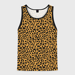 Майка-безрукавка мужская Леопард Leopard, цвет: 3D-черный