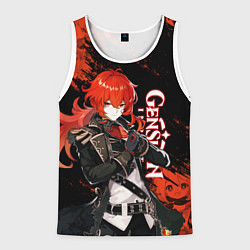 Майка-безрукавка мужская GENSHIN IMPACT ДИЛЮК DILUC, цвет: 3D-белый