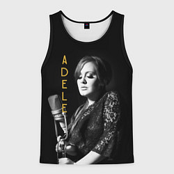 Майка-безрукавка мужская Певица Adele, цвет: 3D-черный