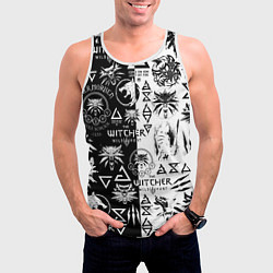 Майка-безрукавка мужская THE WITCHER LOGOOMBING ВЕДЬМАК ПАТТЕРН, цвет: 3D-белый — фото 2