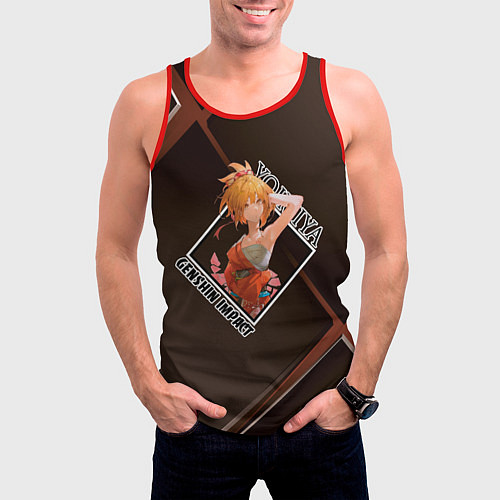 Мужская майка без рукавов Yoimiya Ёимия Наганохара, Genshin Impact / 3D-Красный – фото 3