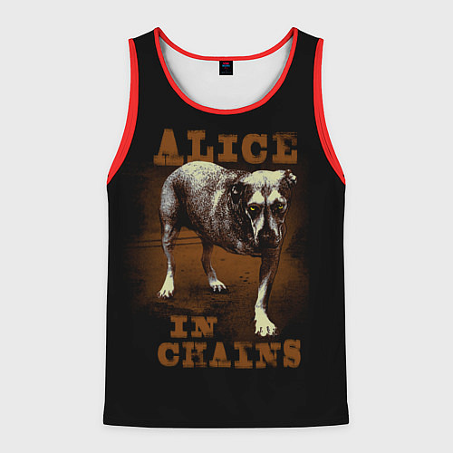 Мужская майка без рукавов Alice in chains Dog / 3D-Красный – фото 1