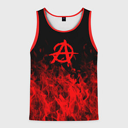 Майка-безрукавка мужская Гражданская оборона пламя, цвет: 3D-красный