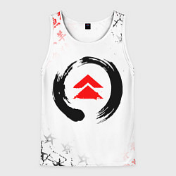 Майка-безрукавка мужская ПРИЗРАК ЦУСИМЫ ЭМБЛЕМА GHOST OF TSUSHIMA, цвет: 3D-белый