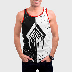 Майка-безрукавка мужская WARFRAME STALKER BLACK WHITE СТАЛКЕР, цвет: 3D-красный — фото 2