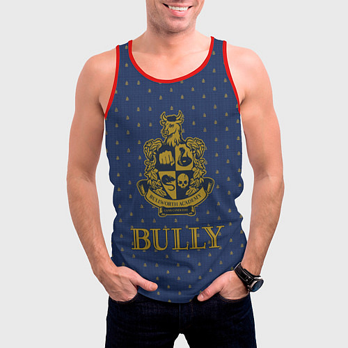 Мужская майка без рукавов Bully хулиган / 3D-Красный – фото 3