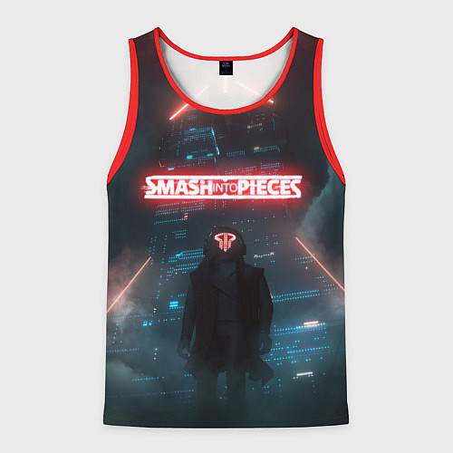 Мужская майка без рукавов Smash Into Pieces Big Bang Neon man / 3D-Красный – фото 1