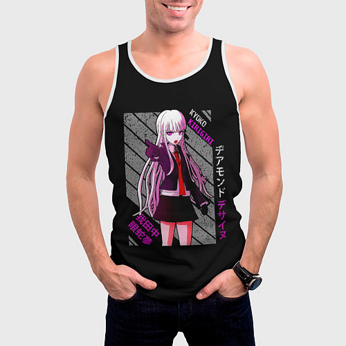 Мужская майка без рукавов Кёко Киригири - Danganronpa / 3D-Белый – фото 3