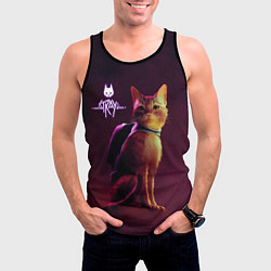 Майка-безрукавка мужская Stray: Wandering Cat, цвет: 3D-черный — фото 2