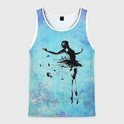 Майка-безрукавка мужская Прекрасный силуэт балерины, цвет: 3D-белый